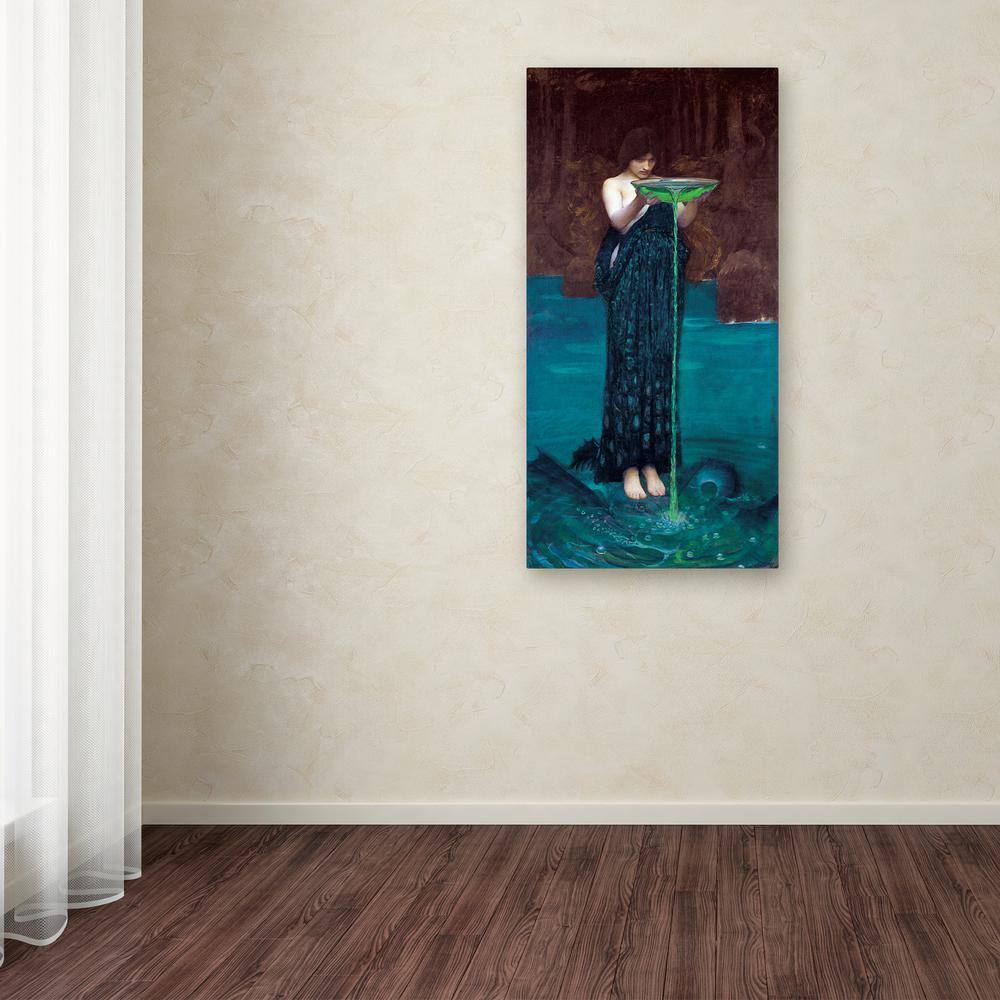 Circe Invidiosa Canvas Art in Green and Blue, 16'' x 32''