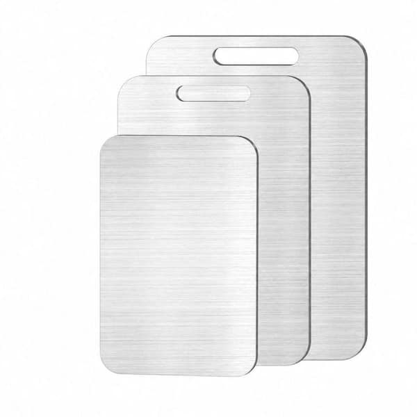 Plastic 3-Piece Double-Sided Cutting Board Set with Three Sizes for Meat, Fruit and Vegetables
