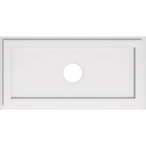 30 in. W x 15 in. H x 4 in. ID x 1 in. P Rectangle Architectural Grade PVC Contemporary Ceiling Medallion