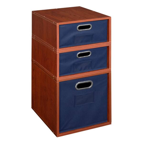 null 26 in. H x 13 in. W x 13 in. D Wood 3- Cube Organizer