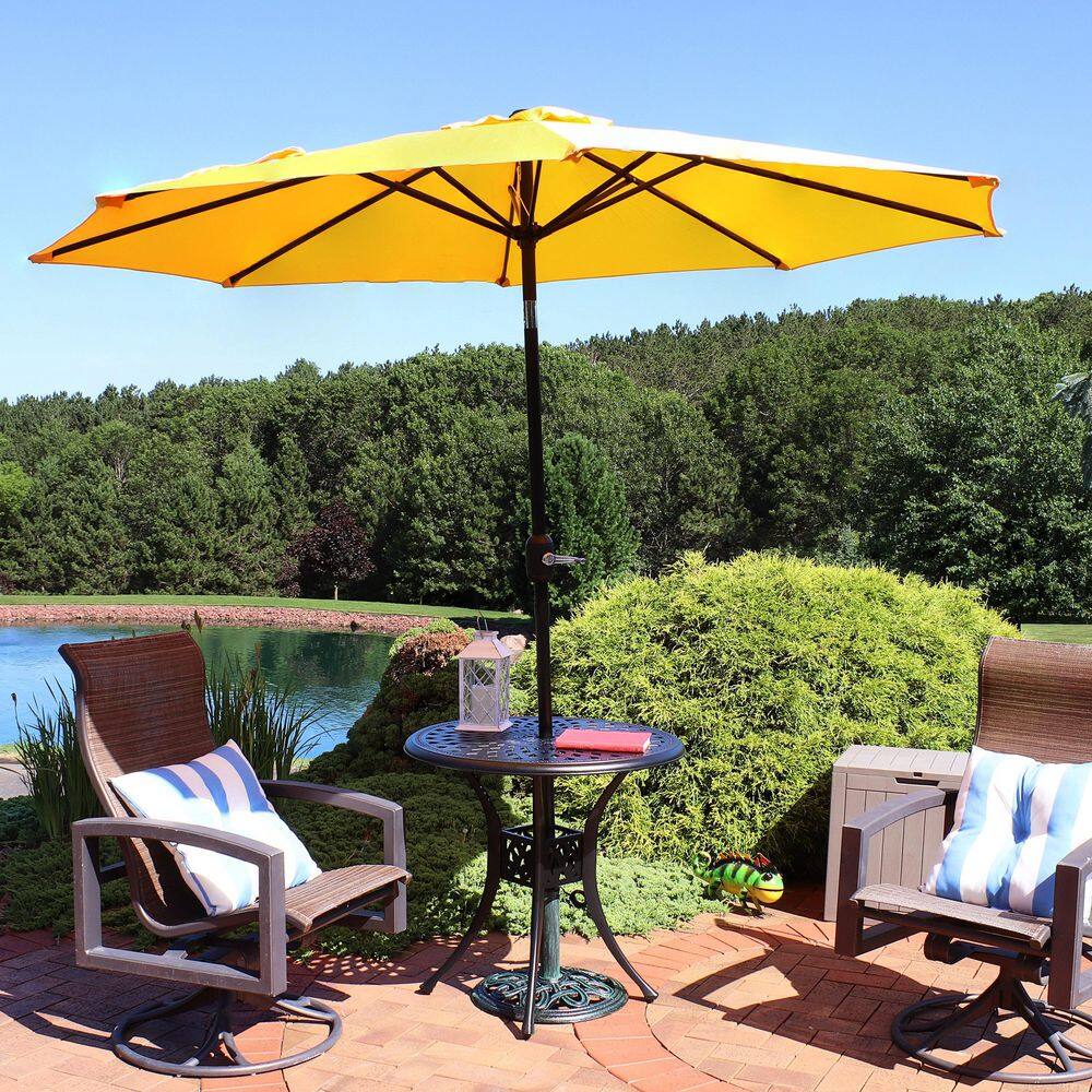 Sigonella 30.75" Black Cast Aluminum Round Outdoor Patio Table