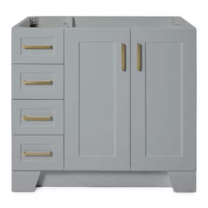 Taylor 36 in. W x 21.5 in. D x 34.5 in. H Freestanding Bath Vanity Cabinet Only in Grey