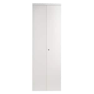 36 in. x 80 in. Smooth Flush Primed Solid Core MDF Interior Closet Bi-Fold Door with Matching Trim