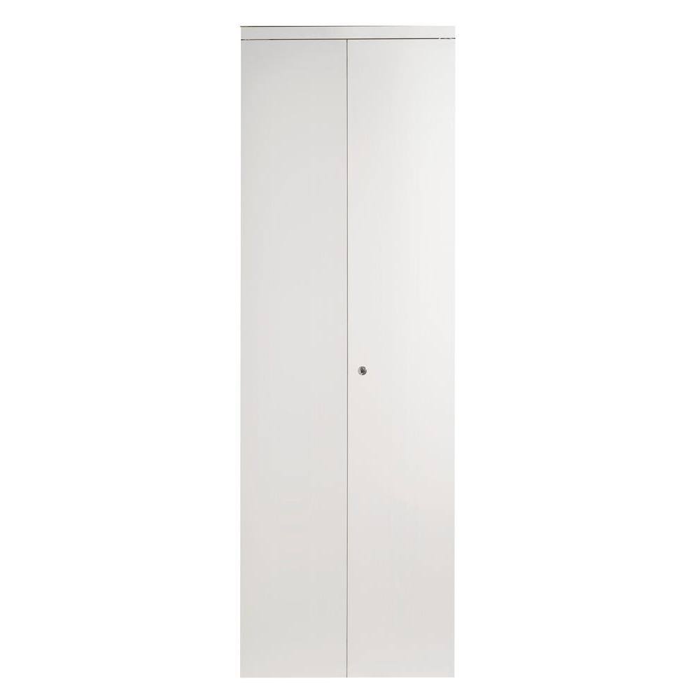 71 in. x 84 in. Smooth Flush Primed Interior Closet Solid Core MDF Bi-fold Door with Chrome Trim price history on PriceWatchPro