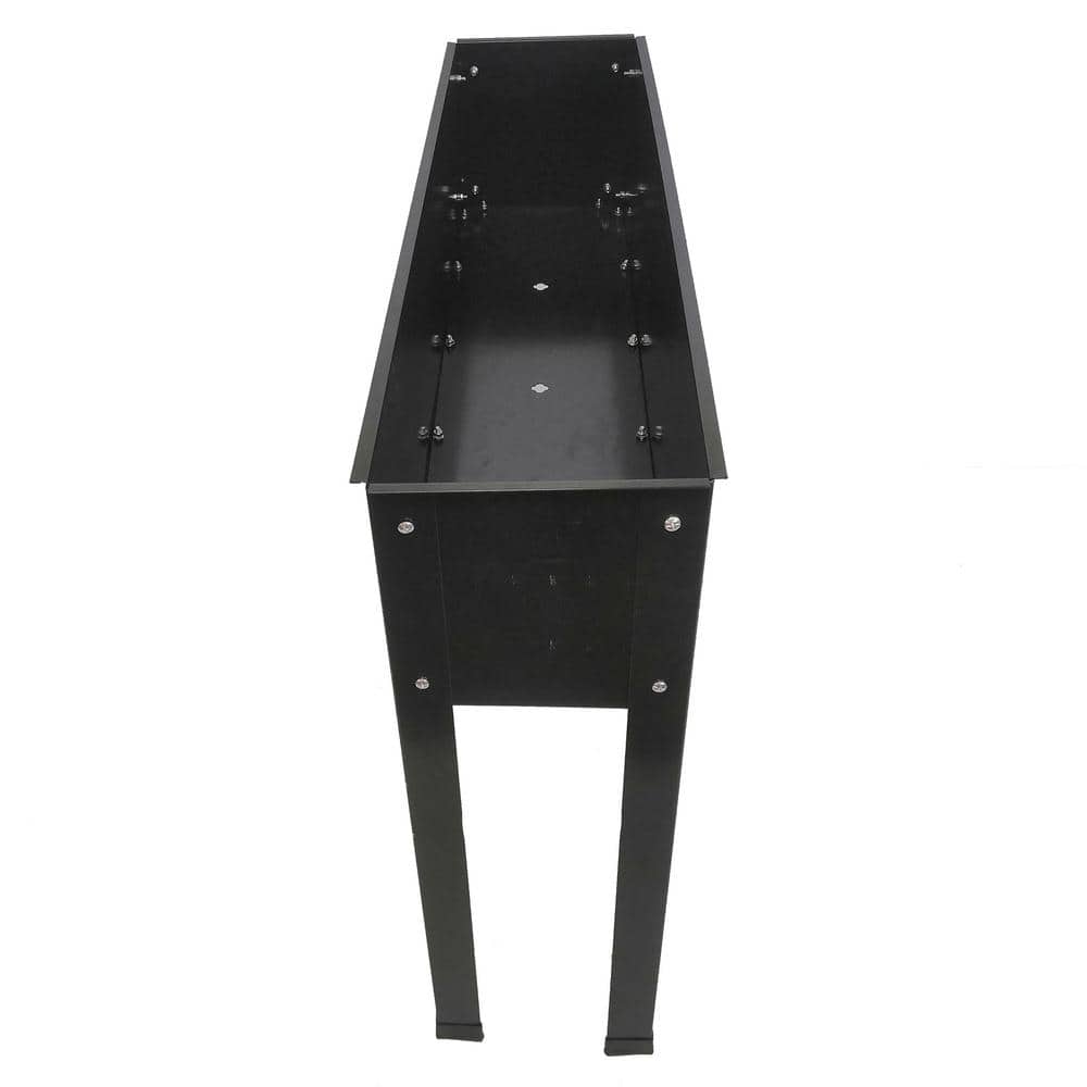 40.35 in. x 10.6 in. x 31.5 in. Raised Garden Bed, Black Metal Planter Box
