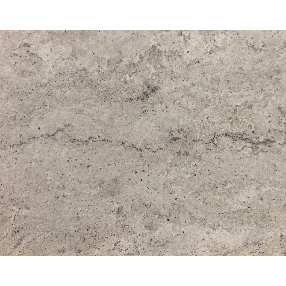 STONEMARK 3 in. x 3 in. Granite Countertop Sample in Cotton White Satin