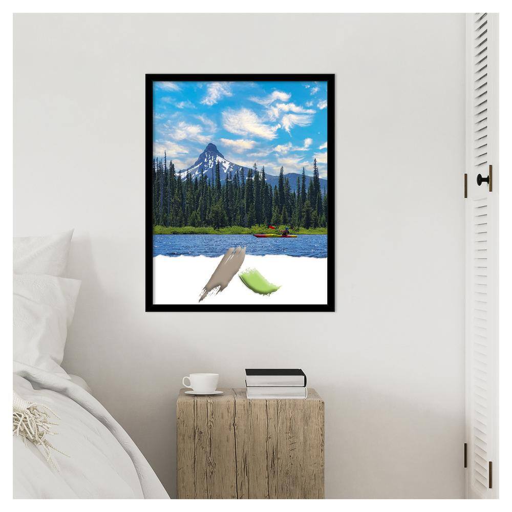 Matte Black Plastic Contemporary Single Photo Frame 29" x 23"