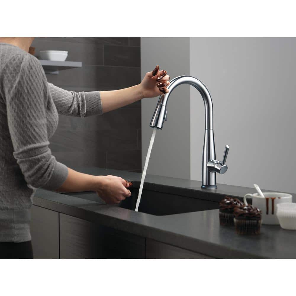 Arctic Stainless Steel Modern Pull-Down Kitchen Faucet with Voice Control