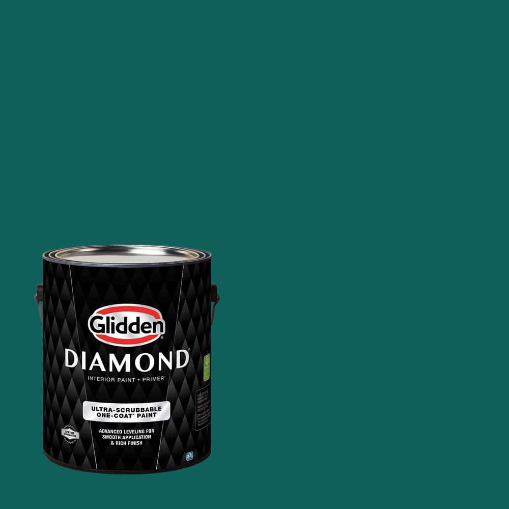 Glidden Diamond 1 gal. PPG1142-7 Empress Teal Flat Interior Paint