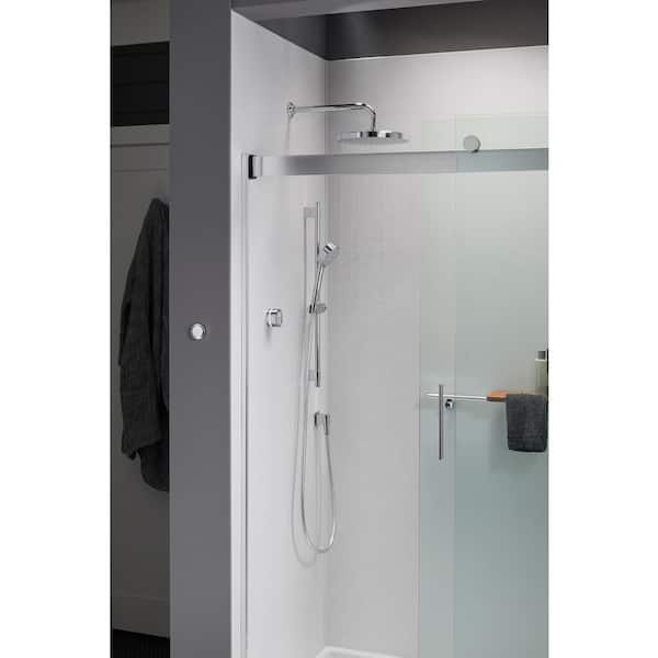 KOHLER DTV Mode 1-Handle Wall-Mount Dual-Outlet Shower Interface Trim Kit in Polished Chrome with Eco-Mode Diverter