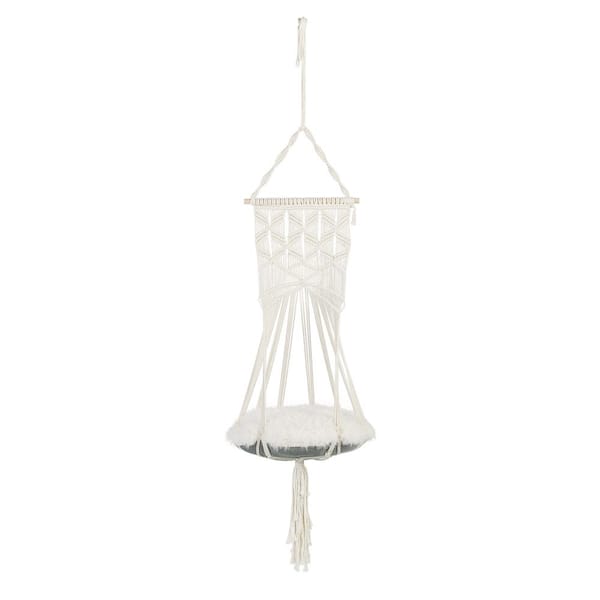Sam's Pets Lucy White Macrame Cat Tree