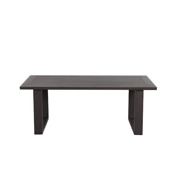 Unbranded Atlantis Gray Rectangular Aluminium Outdoor Coffee Table