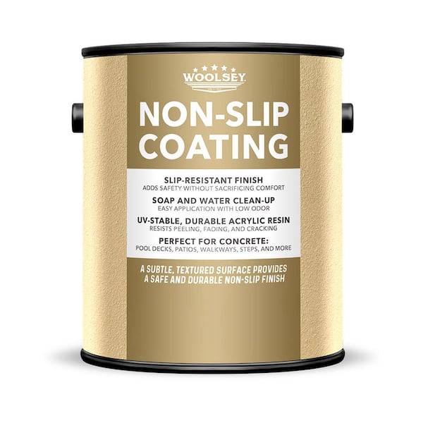 190506 1-Gl Honey Sand Non-Slip Acrylic Textured Concrete Deck/Patio Coating, Self-Priming, Fast Dry, Matte Finish