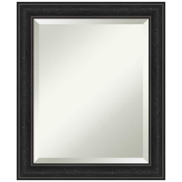 Amanti Art Shipwreck Black Narrow 20 in. H x 24 in. W Framed Wall Mirror