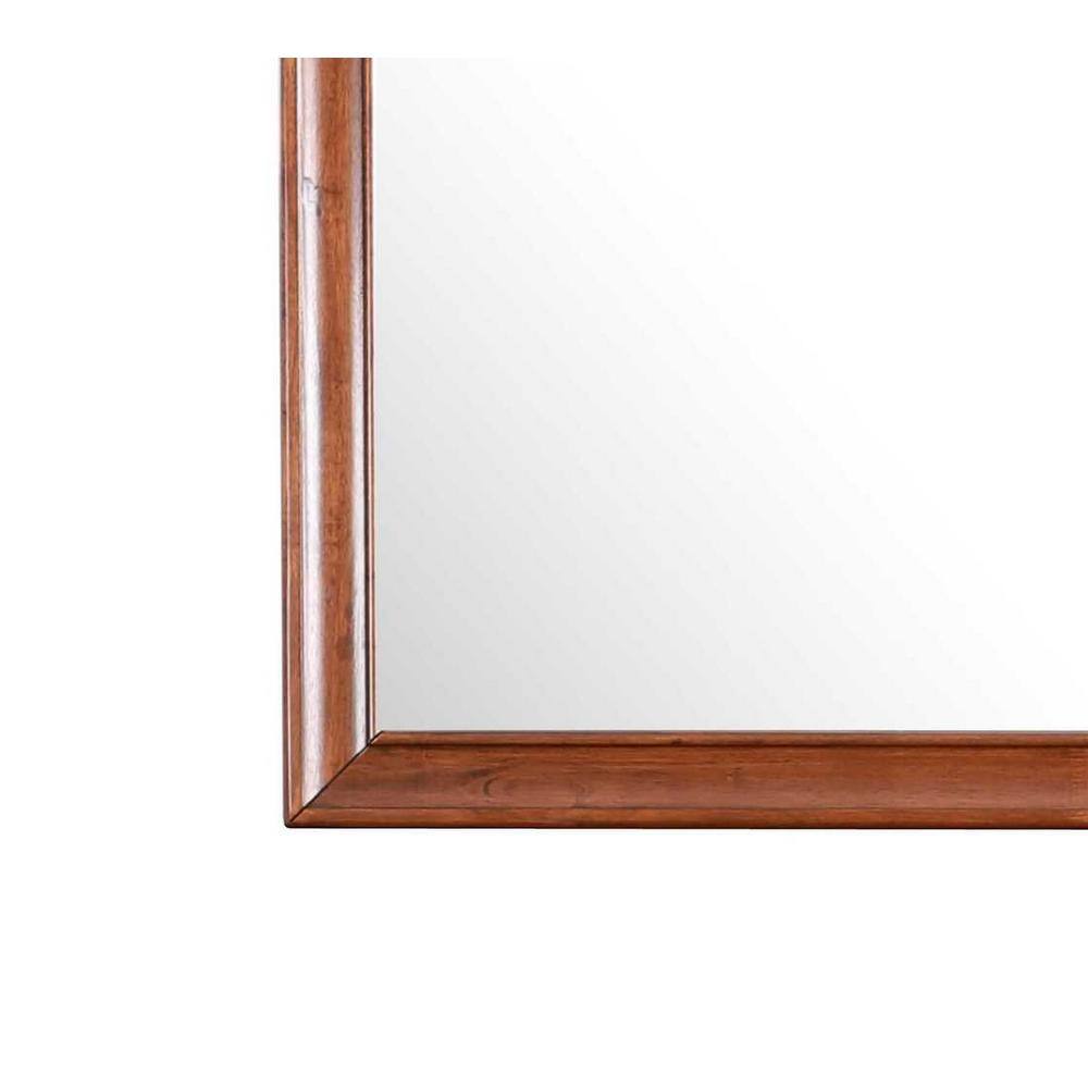 LaVita 45" x 33" Oak Framed Rectangular Dresser Mirror