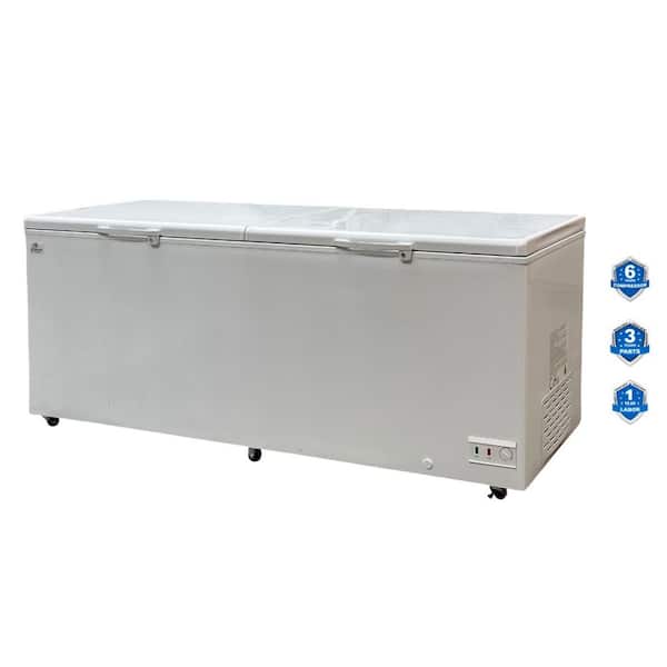90 in. 35 cu. ft. NSF Commercial Manual Defrost Chest Freezer in White