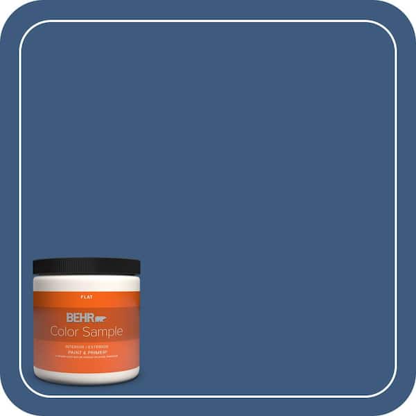 BEHR PREMIUM PLUS 8 oz. #M520-7 Admiral Blue Flat Interior