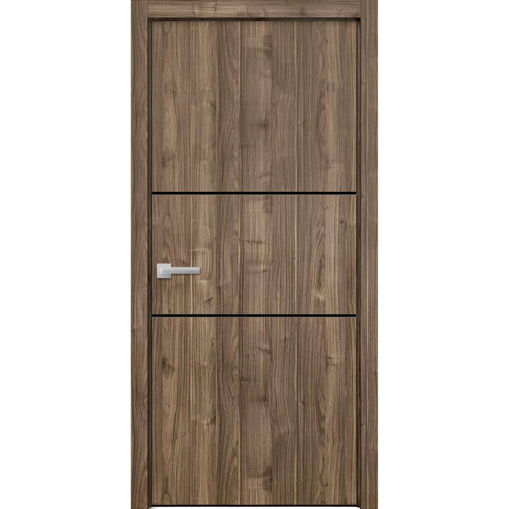 14 18 in. x 84 in. Left-Hand/Inswing Solid Walnut Single Prehung Interior Door with Hardware price history on PriceWatchPro