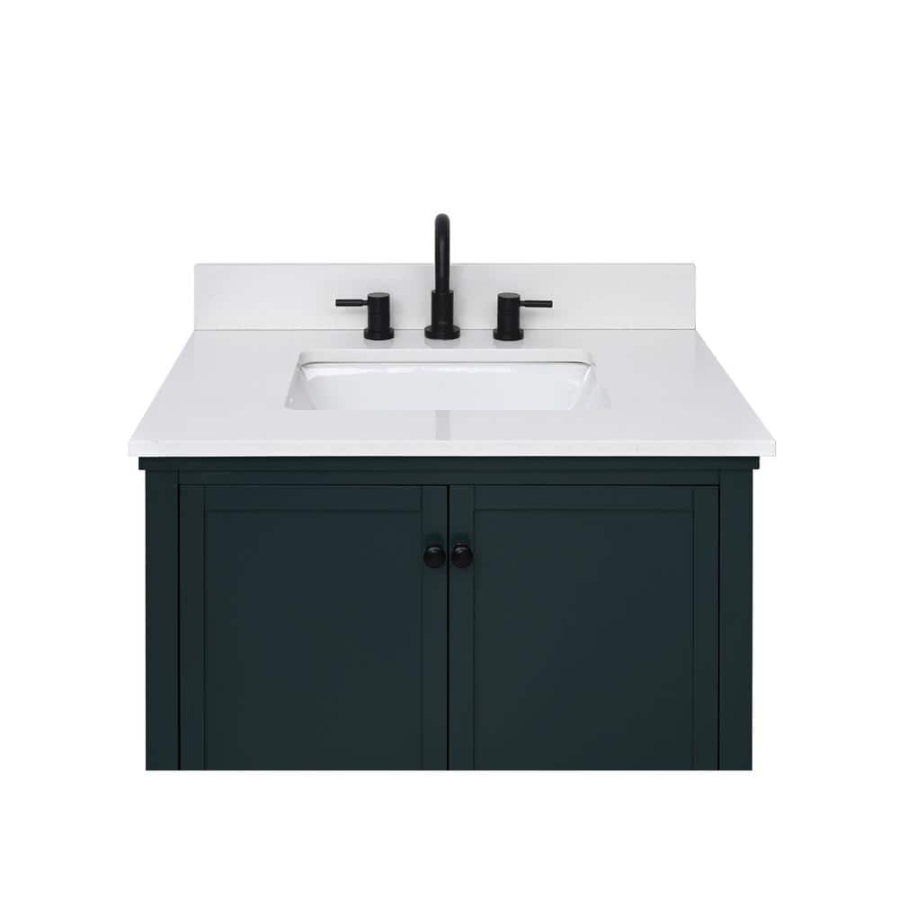 31'' Quartz Single Bathroom Vanity Top with Sink