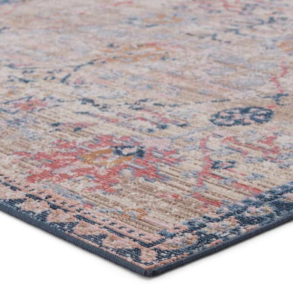 Swoon Tan/Blue 8 ft. X 10 ft. Oriental Rectangle Area Rug