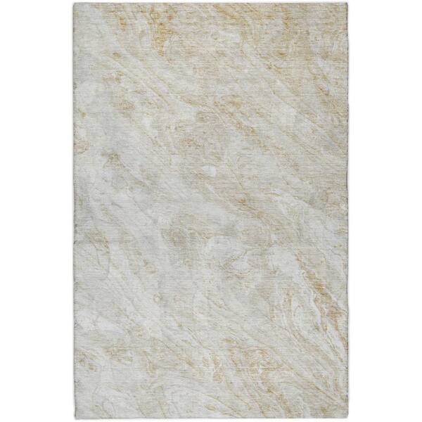 Dream Shag Premium Machine Washable Abstract ADS640 Ivory 10 ft. x 14 ft. Area Rug