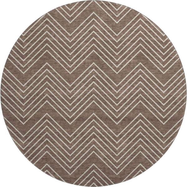 Best Machine Washable Rugs Round Addison Rugs Mayfield Premium Machine Washable Abstract AMF2390 Brown 8 ...
