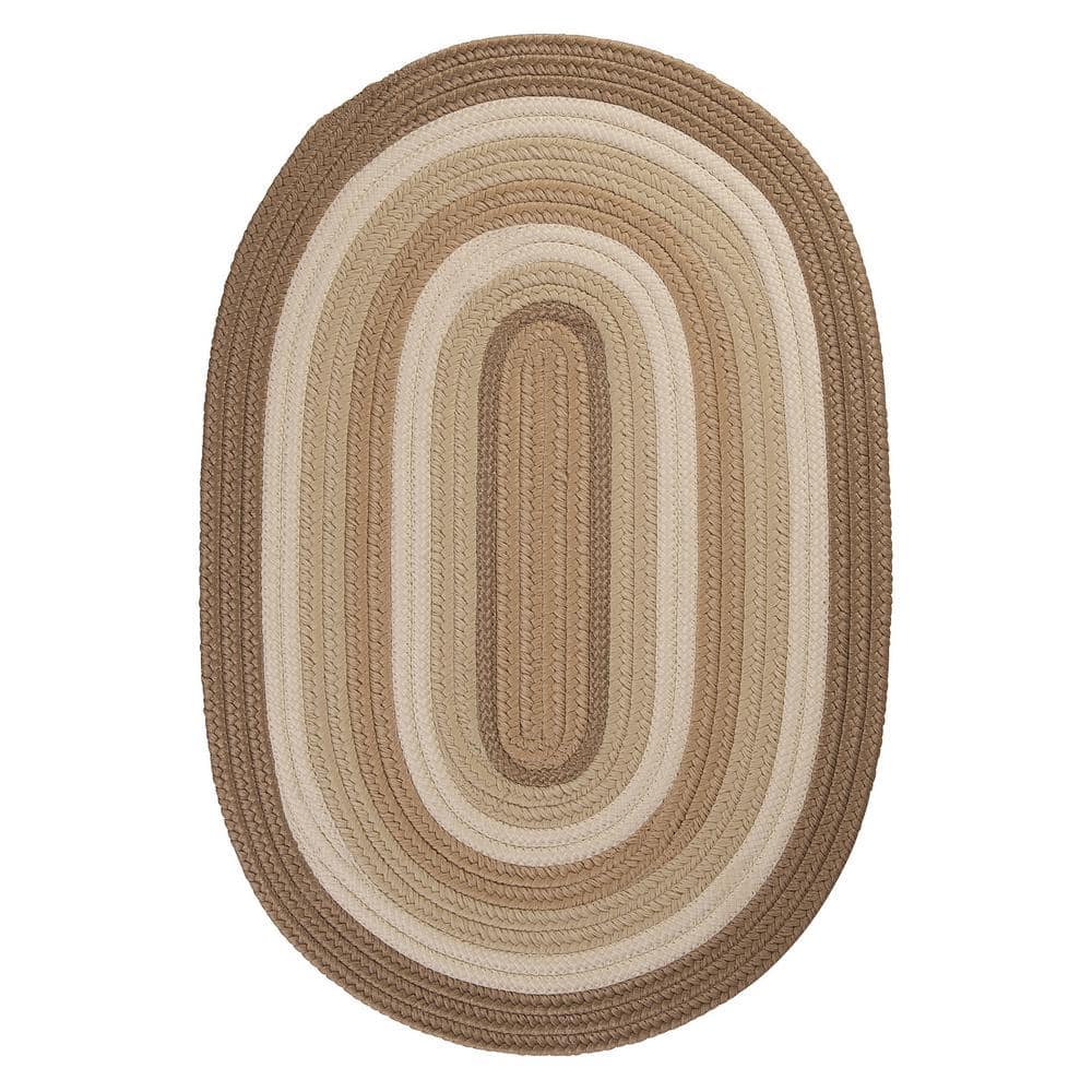 Frontier Neutral 4 ft. x 6 ft. Oval Braided Area Rug price history on PriceWatchPro
