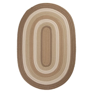 Frontier 8 ft. x 11 ft. Neutral Braided Oval Area Rug