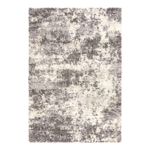 Anjou Patmos Gray 5 ft. x 7 ft. Abstract Shag Indoor Area Rug