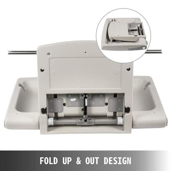 VEVOR Baby Changing Table, Foldable Diaper Change Station With 2 Fabric Drawe