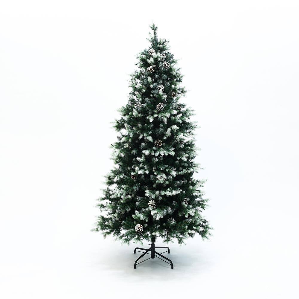 6 ft. PreLit Green Branches with Green and White Tips Artificial Christmas Tree with Stand price history on PriceWatchPro