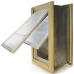 12 in. x 22 in. Extra Large Double Flap for Walls with Tan Aluminum Frame