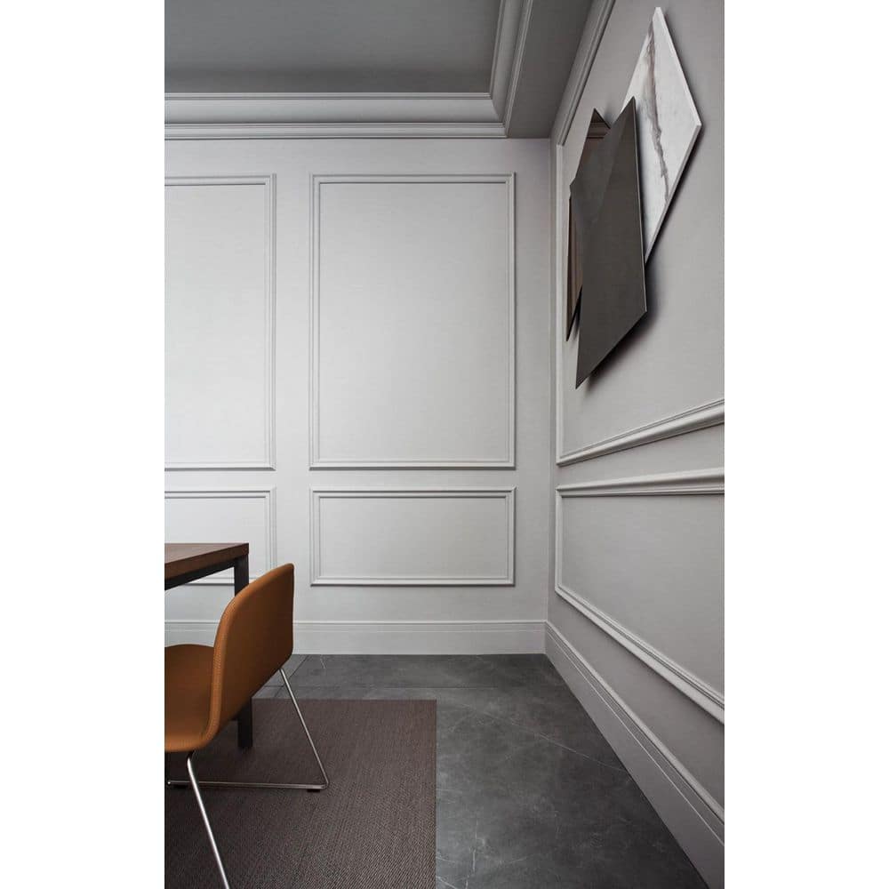 7.88'' H White Polystyrene Baseboard Moulding Set of 3