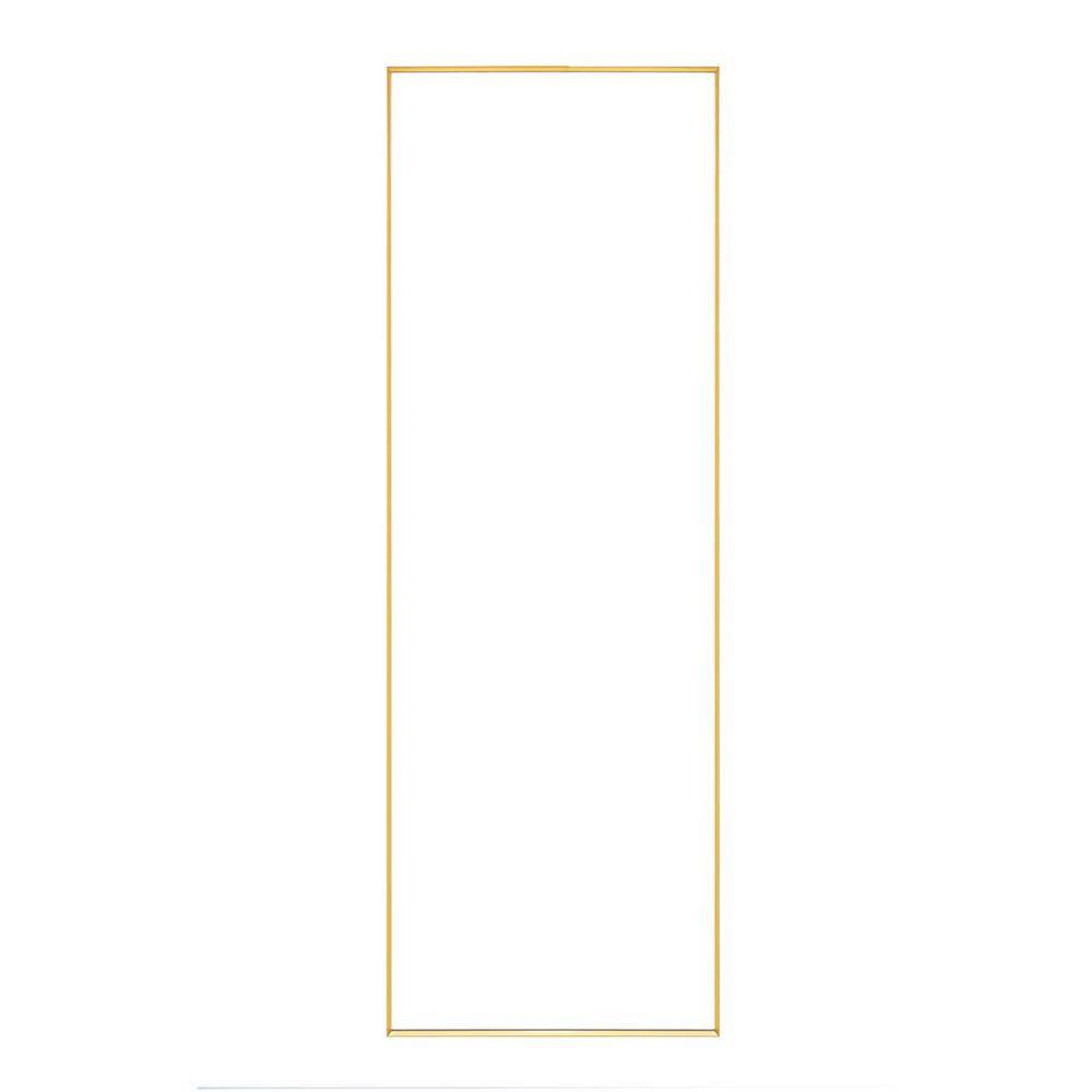 24 in. W x 65 in. H Full Length Rectangular Framed Gold Mirror with Stand f