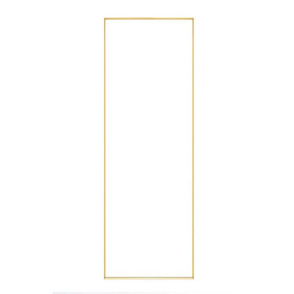 Unbranded 24 in. W x 65 in. H Full Length Rectangular Framed Gold Mirror with Stand for Living Room, Vanity, Bedroom
