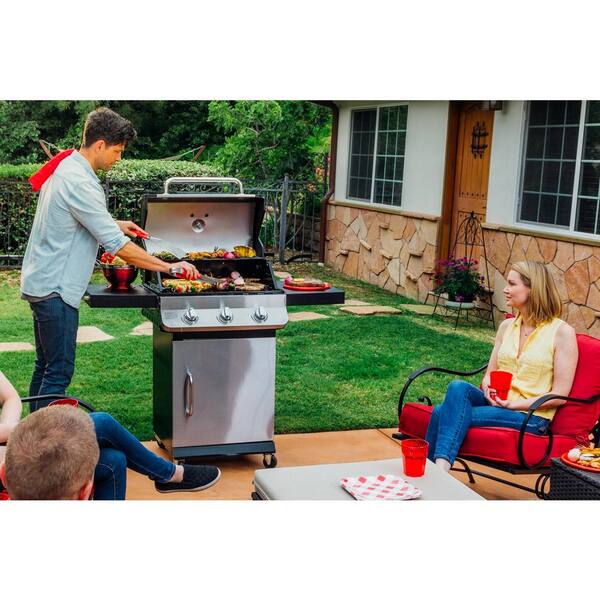 Dyna-Glo Premier 3-Burner Propane Gas Grill in Stainless Steel with Folding  Side Tables DGP397SNP-D - The Home Depot
