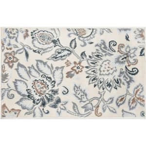 Madison Floral Cream 2 ft. x 3 ft. Indoor Area Rug