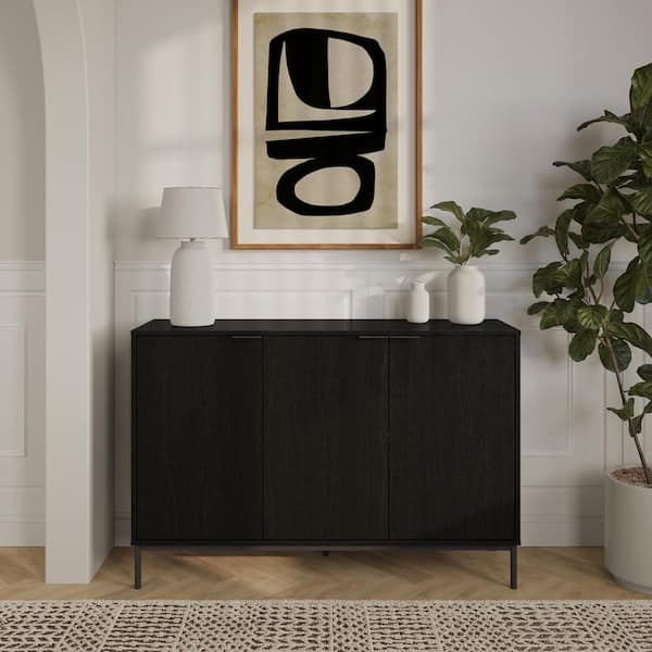 Connor Black Composite 3-Door Buffet