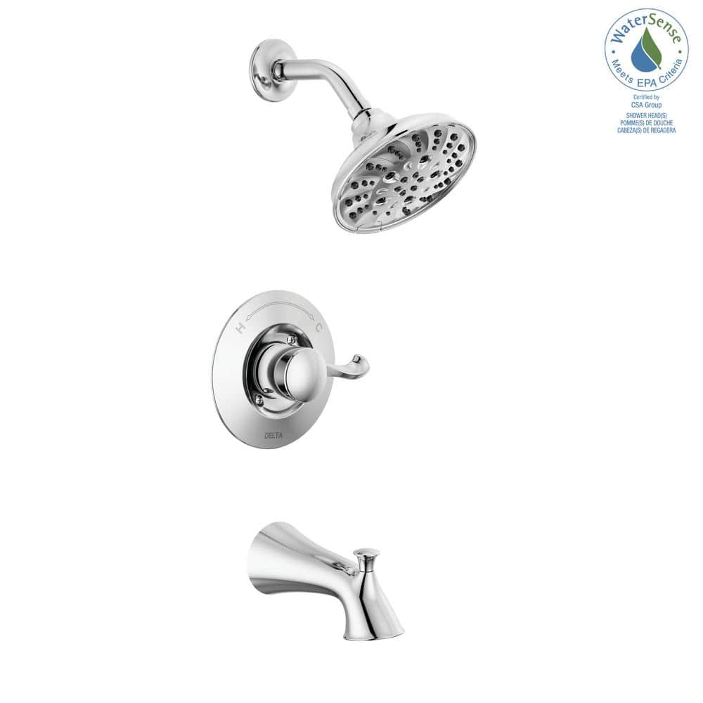 Esato Chrome Wall Mounted Tub and Shower Faucet Set