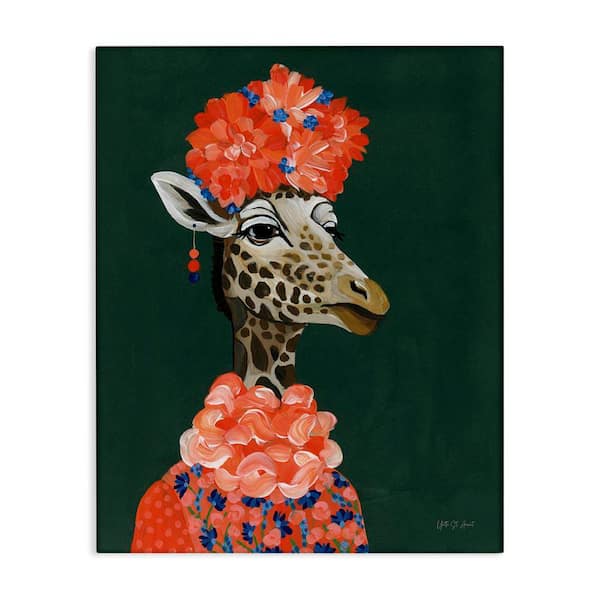 Stupell Industries Regal Giraffe Portrait by Yvette St. Amant Unframed Animal Graphic Art Print 40 in. x 30 in.