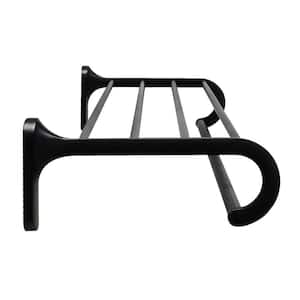 24 in. Wall Mounted Towel Rack in Rubbed Bronze