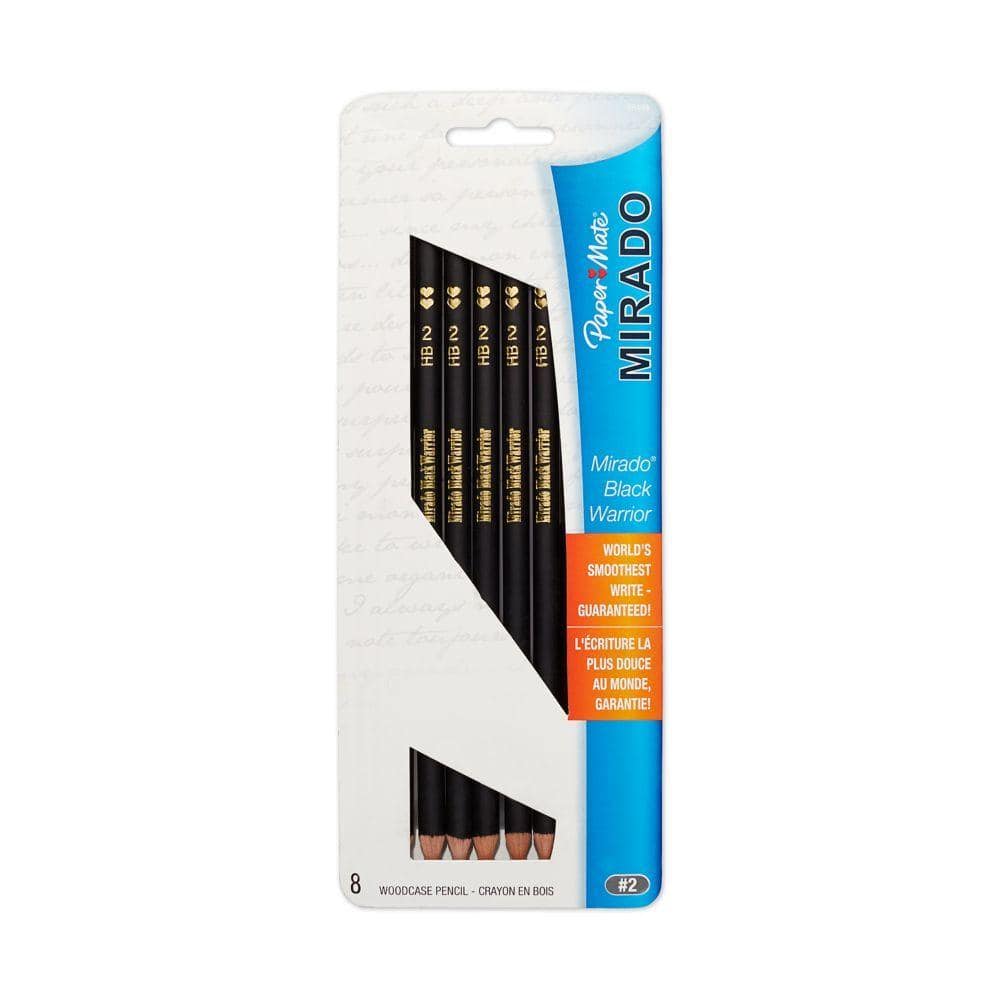 Paper Mate Mirado Classic Black Pencils With Eraser 