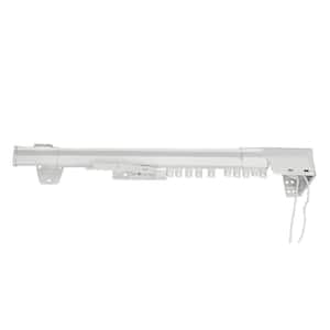 Heavy Duty 84 in. - 156 in. Traverse Curtain Rod in White