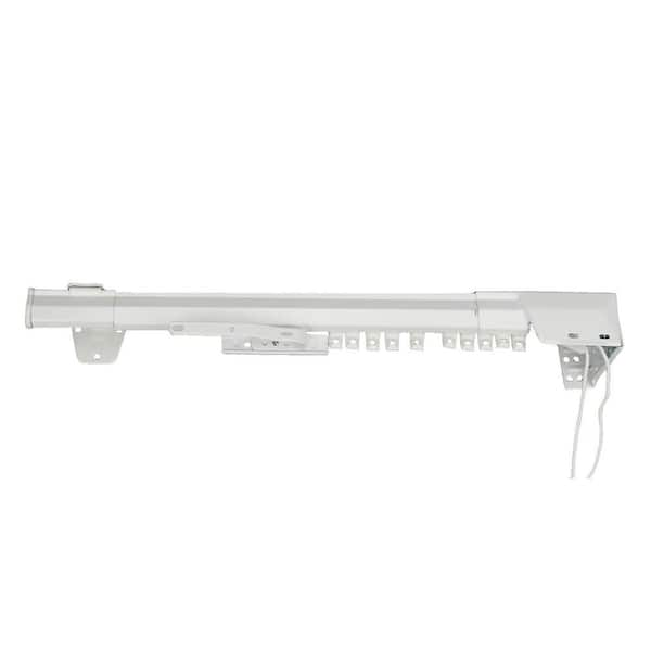 Rod Desyne Heavy Duty 84 in. - 156 in. Traverse Curtain Rod in White