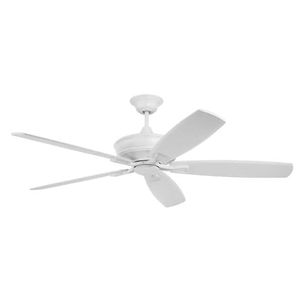 CRAFTMADE Santori 60 in. Matte White Finish Ceiling Fan w/Remote Control Smart Wi-Fi Enabled, works w/Alexa & Smart Home Devices