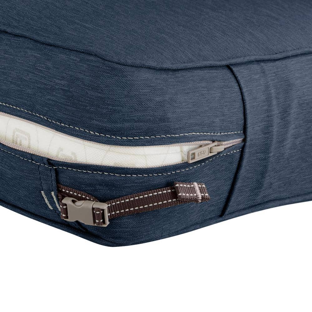 Heather Indigo 9" Square Water-Resistant Patio Cushion Cover