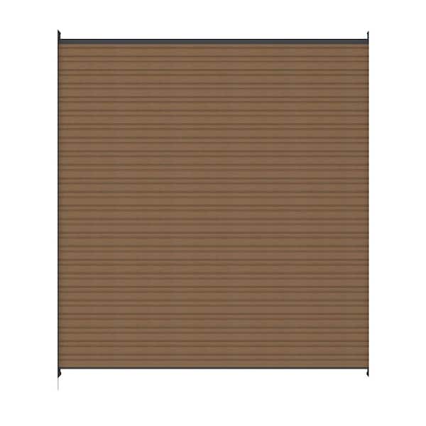 UltraEasy Hybrid Style Enclosures 6 ft. x 6 ft. Peruvian Teak Composite Horizontal Fence Panel Kit with Black Frame