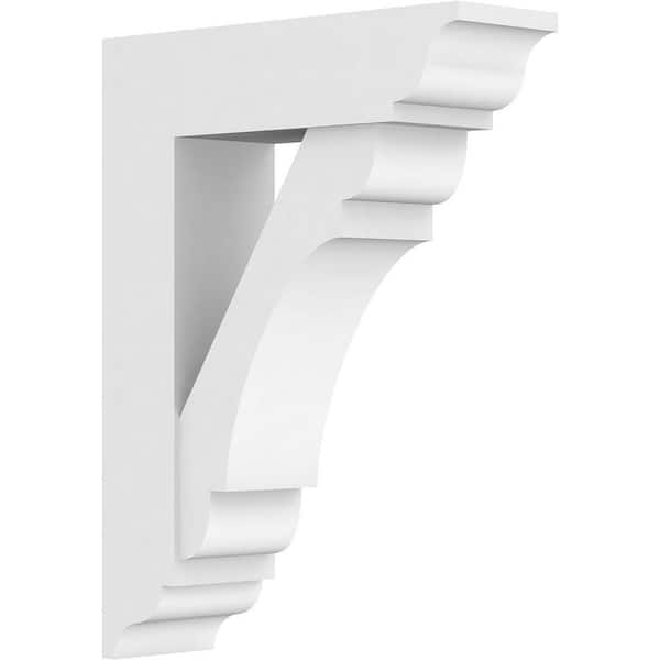 Ekena Millwork Standard Olympic 5 in. W x 24 in. H x 18 in. D Signature Urethane Polyurethane Bracket With Traditional Ends