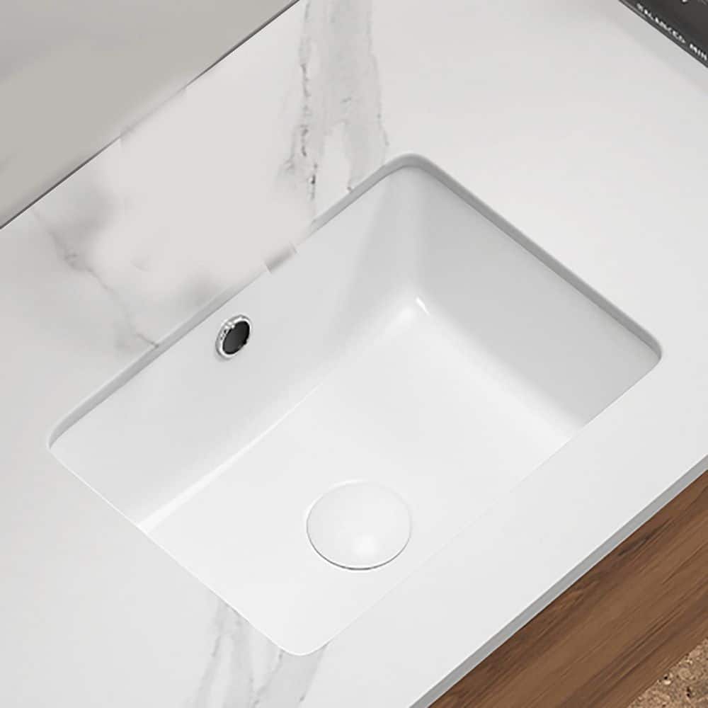 15.55 in. x 11.61 in. Undermount Bathroom Sink in Milk White Ceramic price history on PriceWatchPro