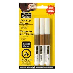 0.1 oz. Medium Tone Wood Stain Pencils and Markers for Furniture and Floor Touch-Up (3-Pack)
